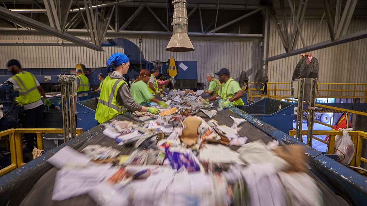 Sorters at Kent County Recycling & Education Center